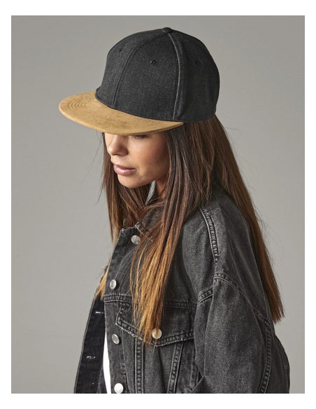 BEE-B668-Suede Peak Snapback 2
